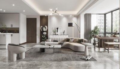 现代客餐厅3D模型下载